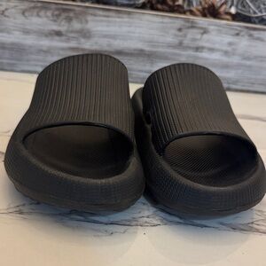 Black Slide Sandals
